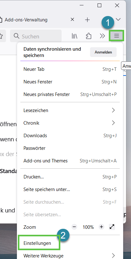 Startseite ändern